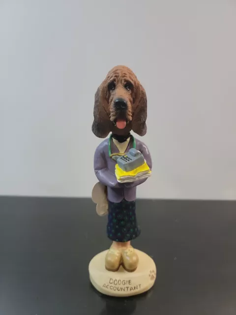 The Animal Connection Accountant  Bloodhound Dog Figure 7.5" Interchangeable