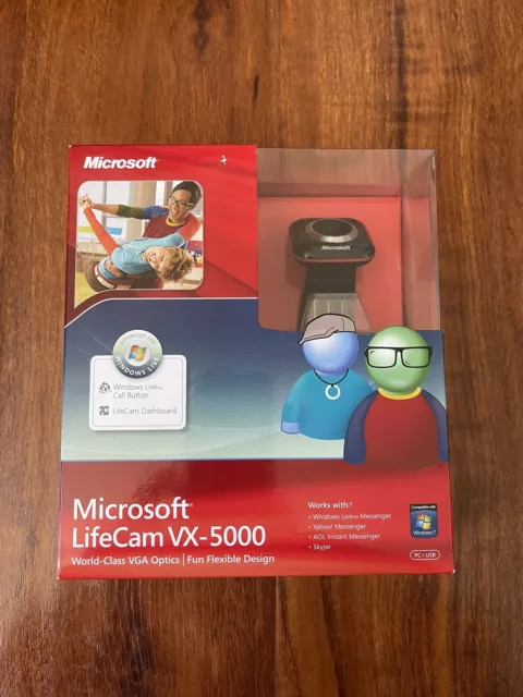 Microsoft LifeCam VX-5000 World Class VGA Optics Web Cam PC-USB