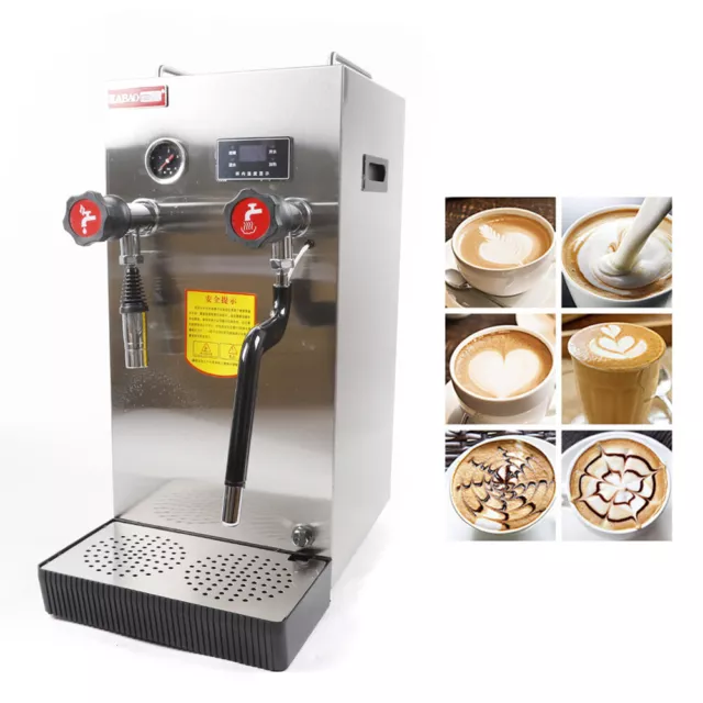 Commercial Milk Frother, 8L Full-Automatic Steam Boiling Water Frothing Machine