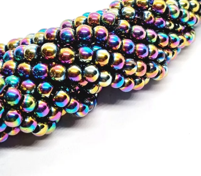 SEMI PRECIOUS MAGNETIC HEMATITE GEMSTONE BEADS STONES - Various sizes available 2