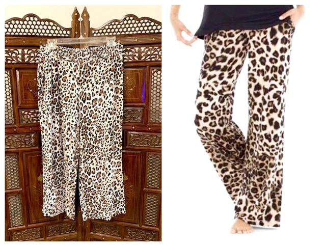 *Classy* Soma Small Leopard *On The Prowl* Cool Nights Lounge Pj Pants Pockets