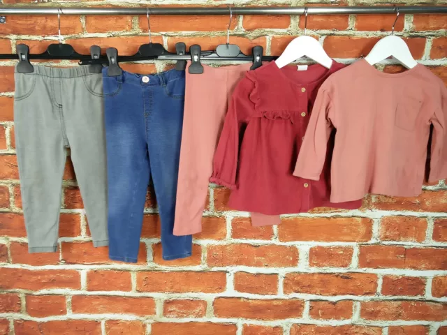 BABY GIRL BUNDLE AGE 12-18 MONTHS NEXT M&S etc TOP BLOUSE LEGGINGS JEGGINGS 86CM