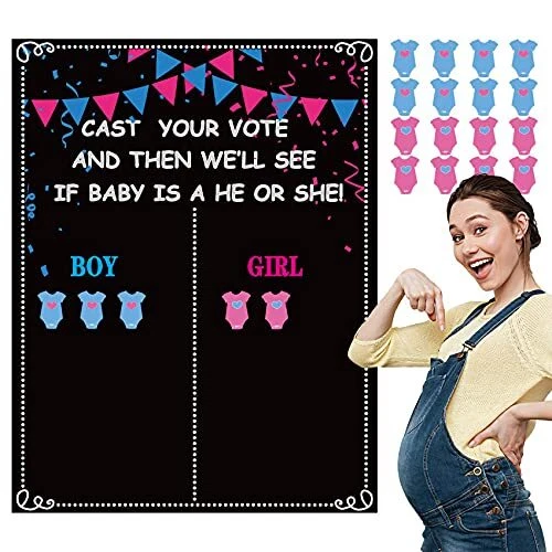 Funnlot Gender Reveal Junge oder Mädchen Wahlspiel Geschlecht Reveal Party Spiele 54 Stck.