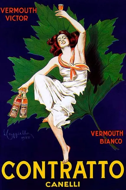 Poster Manifesto Locandina Pubblicitaria Stampa Vintage Aperitivo Vermouth Drink