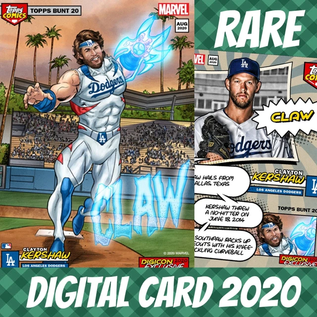 Topps Bunt 21 Clayton Kershaw Comics Comic Covers Full Color 2020 Digital Card