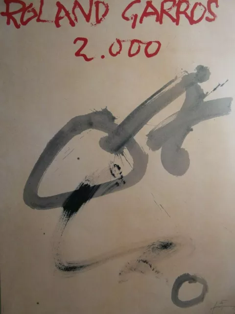 Antoni TAPIES (1923-2012) - Roland Garros 2000,  Farboffsetlithografie, signiert