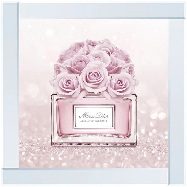 4er Set Lippenstift-Etuis Mit Spiegel – Kleines Blumenmuster, Polyester, Praktisch Für Unterwegs