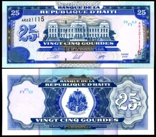 Republique HAITI Billet 25 Gourdes 2000 P266 NEUF UNC