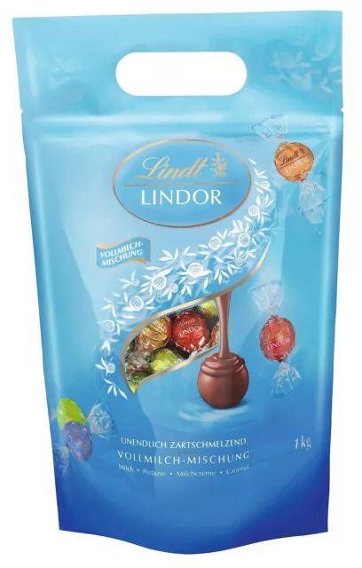 1 kg Lindt Lindor Praline Schokoladenkugeln Milchcrème Schokolade NEU MHD 06/24