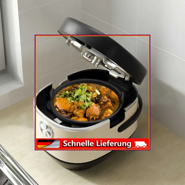 1/2 pieza Alfombrillas Crockpot Antiadherentes Silicona-Slow Cooker Liner Tools (Negro)