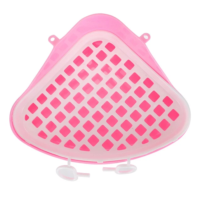 Bunny Triangle Potty Box Trainer Esquina Mascota Inodoro para Pequeños Animales Caja de Lanzamiento
