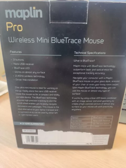 Maplin Pro 2.4GHz Wireless Mini BlueTrace Mouse 2