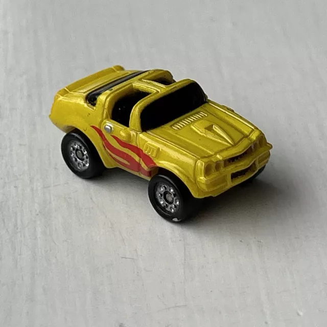 Seltene 1987 GALOOB MICRO MASCHINEN 1978 Chevrolet Camaro gelb mit Flammen