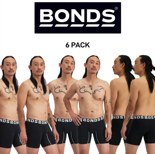 Bonds Mens Chafe Off Trunk Inner Thigh Panel Comfort & Friction Free 6 Pack MWB6