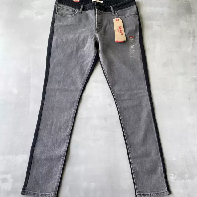 Levis Jeans Womens 32 x 30 Skinny Two Tone Black Gray 711 Jeans NEW Stretch