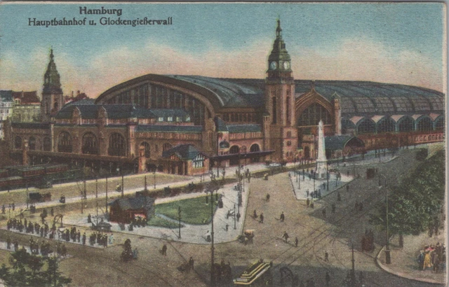 Glockengießergasse Hamburg AK, ANSICHTSKARTE, HAMBURG, Hauptbanhof u. Glockengießerwall (BM)50647