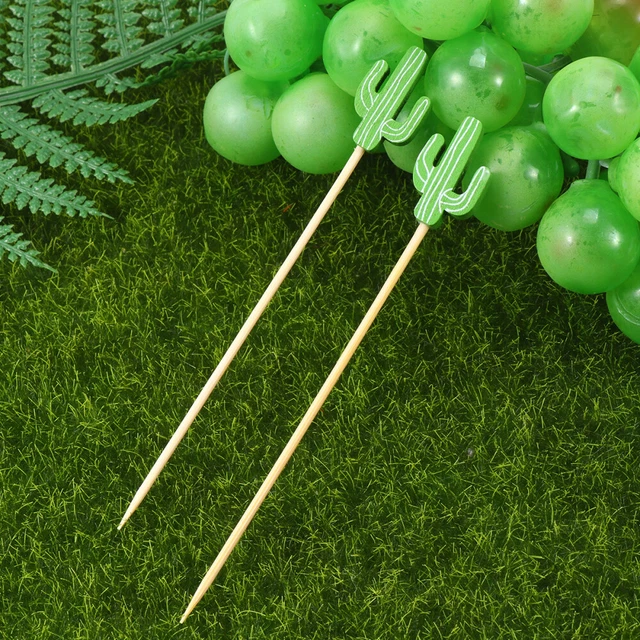 100 un. picos de frutas desechables suministros mexicanos para fiesta palitas de aperitivos
