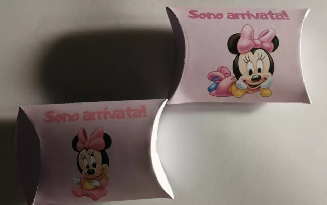 Scatoline portaconfetti nascita disney baby Topolino Minnie Pluto Paperino/a