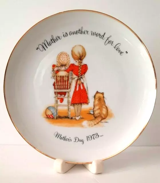 Holly Hobbie Mother's Day 1973 Commemorative Porcelain Plate Japan Pre-owned