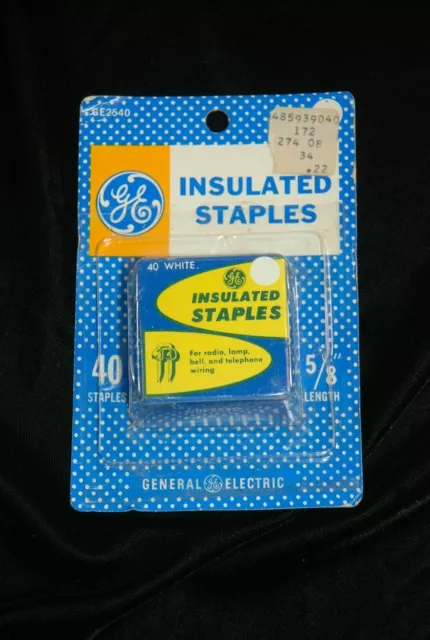 Vintage GE 5/8" Length Insulated Staples - Cat No.2540