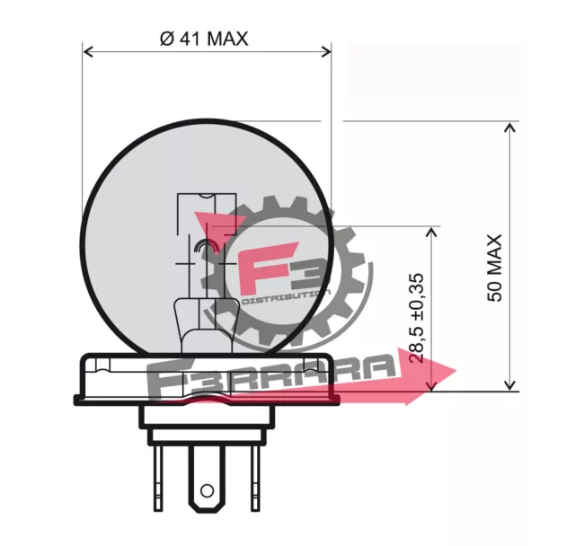 Lampe 12V 45/40W P45T Voiture