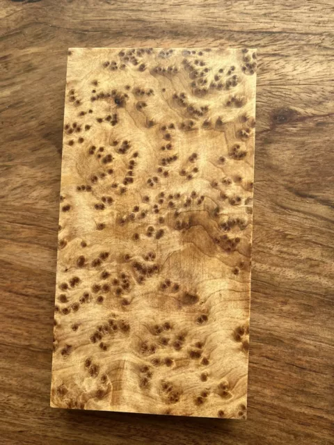 Gold Burl Wood Board Lumber Woodworking 6.8”X3.6” D15