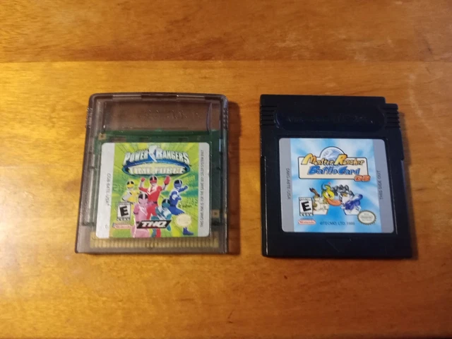 Game Boy Color Lot (2) Power Rangers Time Force & Monster Rancher Battle Card