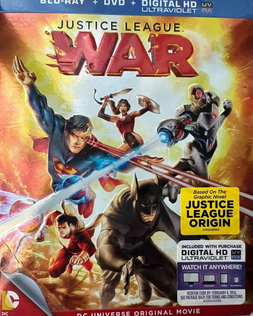 JUSTICE LEAGUE WAR DVD Blu Ray Set DC Animated Movie Batman