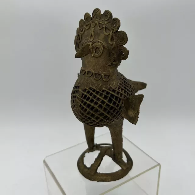 Early 20th Century Bronze Alloy Sculpture of Dhokra Indian Owl Figure