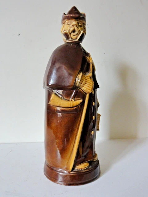 Antique Faience Liquor Bottle - Anthropomorphic Tyrolean