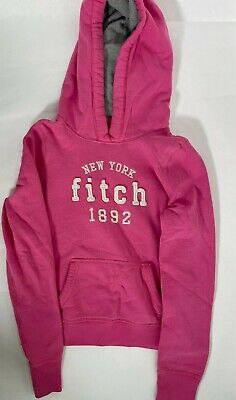 ABERCROMBIE and Fitch KIDS GIRL'S PULLOVER Pink HOODIE Sweatshirt SIZE LARGE