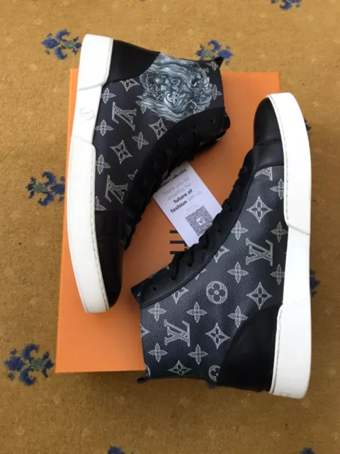 Louis Vuitton Monogram Harlem Sneaker Boots Beige Suede LV Size 11 UK = 12  US