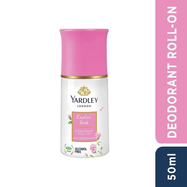 Yardley Rosa Inglese Deodorante Roll-On Per Donna 50Ml 1.6Fl.oz. Antitraspirante