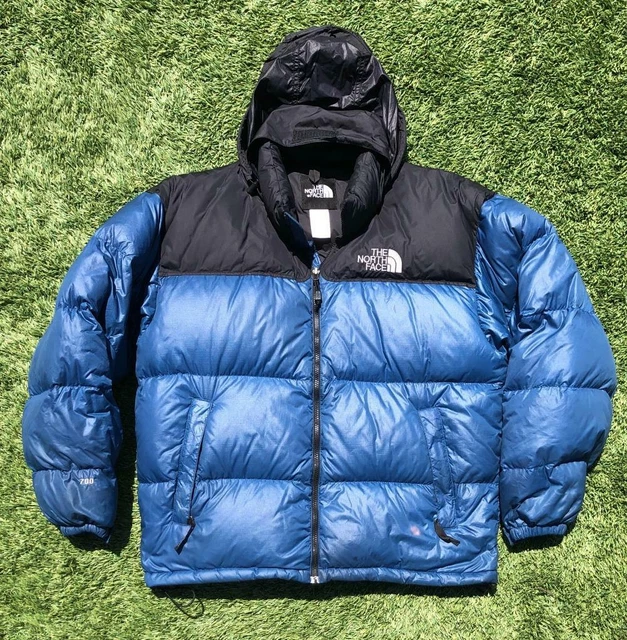MENS NORTH FACE Blue Black North Face Nuptse 700 Fill Puffer Down Jacket Coat XL EUR 81 32 PicClick FR