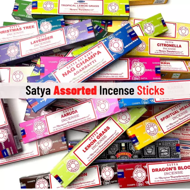 Satya Incense Sticks Assorted Joss In Various Pack Fragrance Incense Stick Hex