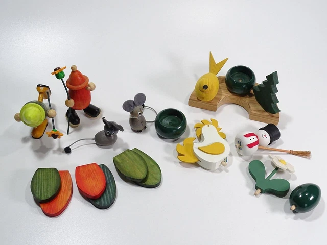 KONVOLUT Holz-Figuren z.B. RATAGS Holzdesign Erzgebirge