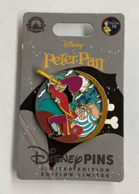 Disney Parks - Disney Pin- Peter Pan 70th Anniversary Captain Hook & Mr. Smee LE