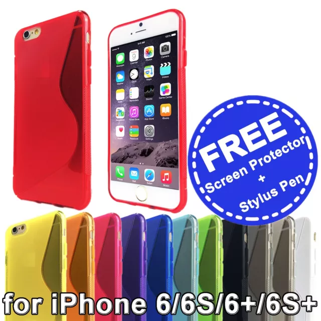 Soft Gel TPU Silicone Back Cover Case for Apple iPhone 6S 6 4.7" 6 Plus 5.5" 6S+