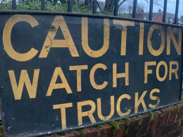 Old Vintage Original Metal Truck Sign