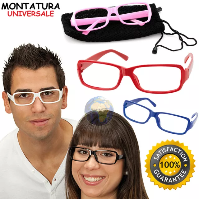 MONTATURA OCCHIALI da VISTA per UOMO DONNA Glasses + CUSTODIA Lenti PILOTA Sole