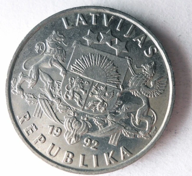 1992 LATVIA LATS - Excellent Collectible Coin - FREE SHIP - Bin #341