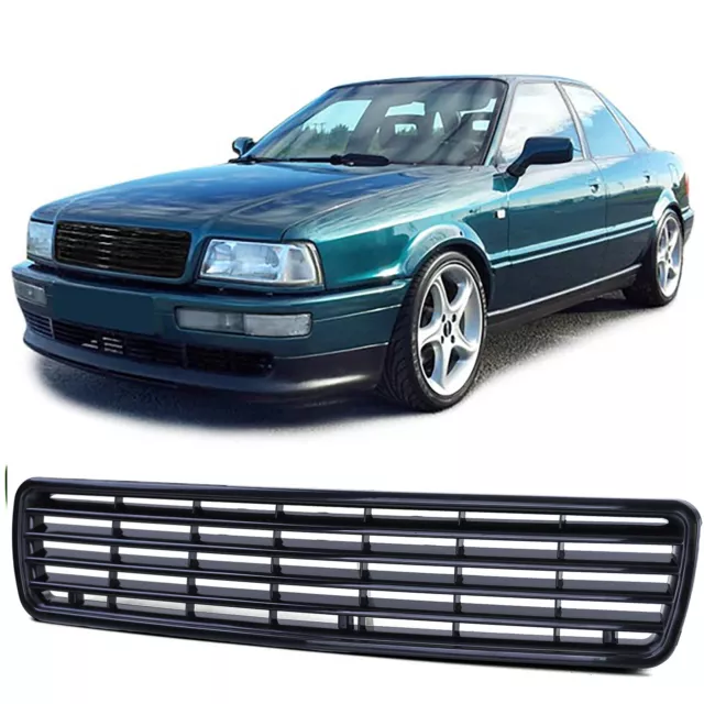 Sport Kühlergrill Grill ohne Emblem Schwarz für Audi 80 B4 Limo Avant Cabrio