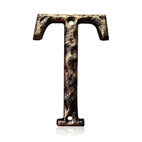 5.5 Inch House Numbers & Letters, Highly Visible Cast Iron Metal Home Address