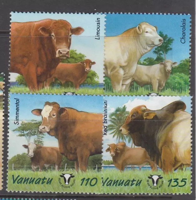 Vanuatu - Beef Production Issue (Set MNH) 2003 (CV $11)