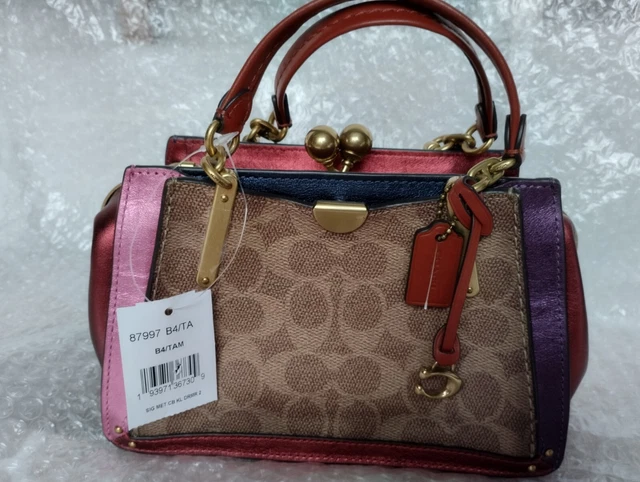 NWT Coach Kisslock Dreamer 21 In Colorblock Signature Canvas 87997