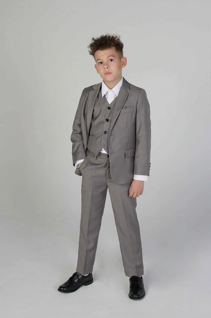 Abito 3 pezzi grigio ragazzo premium bambini pagina matrimonio bambini ragazzo età 1-14