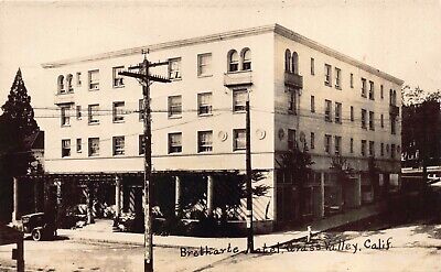 Real Photo Postcard Bret Harte Hotel in Grass Valley, California~126272
