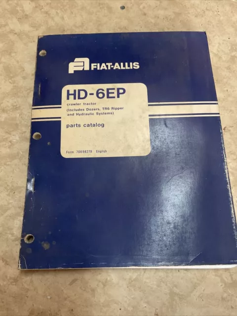 Allis Chalmers, Fiat Allis HD6EP  Crawler Parts Manual