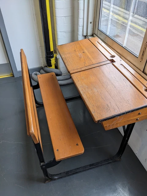 Vintage old school Mid Century Folding Desk And Chair