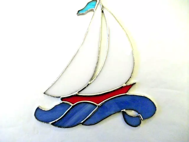 Stained Glass handmade Sailing boat sun-catcher's / window decoration's
